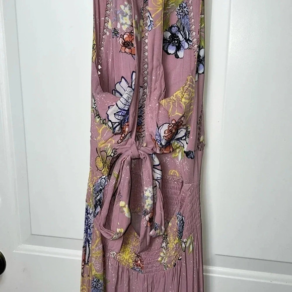Bp BACKLESS HIGH NECK DRESS SIZE‎ SMALL PINK WITH FLORAL DESIGN SIZE SMALL NWT - Picture 8 of 11